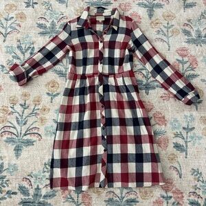 ModCloth flannel plaid shirt dress.